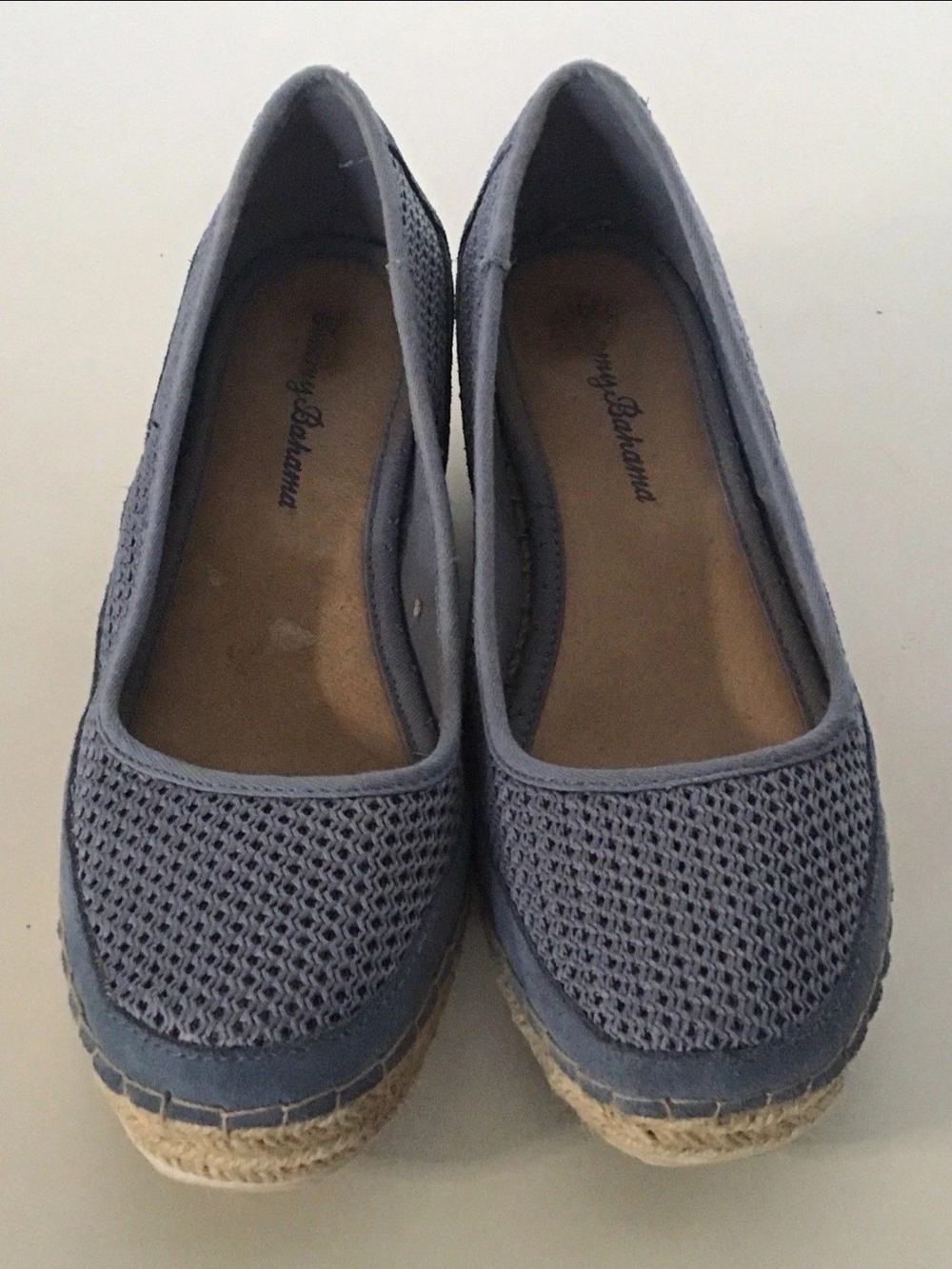 Tommy Bahama Blue Mesh Bellah Wedge Espadrilles Sz 7